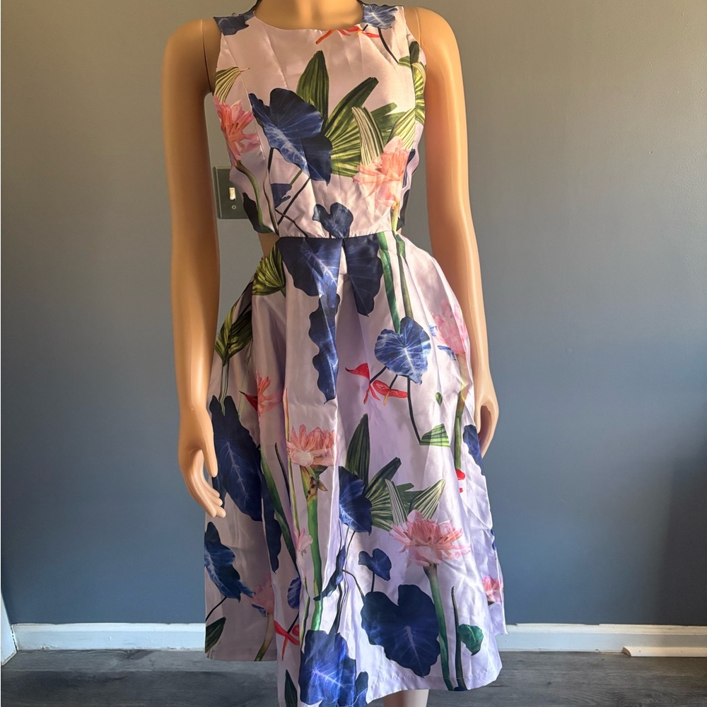 Floral Sleeveless Dress - Multicolor